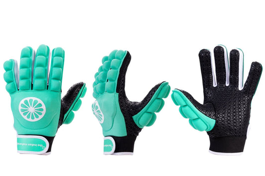 The Indian Maharadja GLORY 4.4 Full Finger with Hard Shell Indoor Field Hockey GLOVE in Mint: Signature Lacrosse