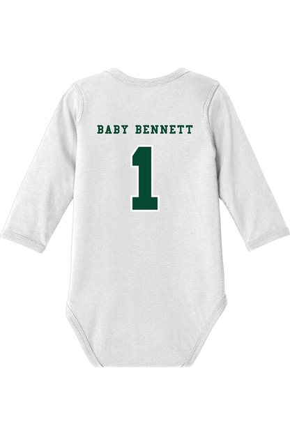 The Sailles Rabbit Skins Infant Fine Jersey Long Sleeve Bodysuit Signature Lacrosse
