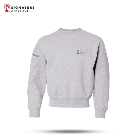 The Southport School Adult Grey Nublend Crewneck Sweatshirt: Southport School Signature Lacrosse
