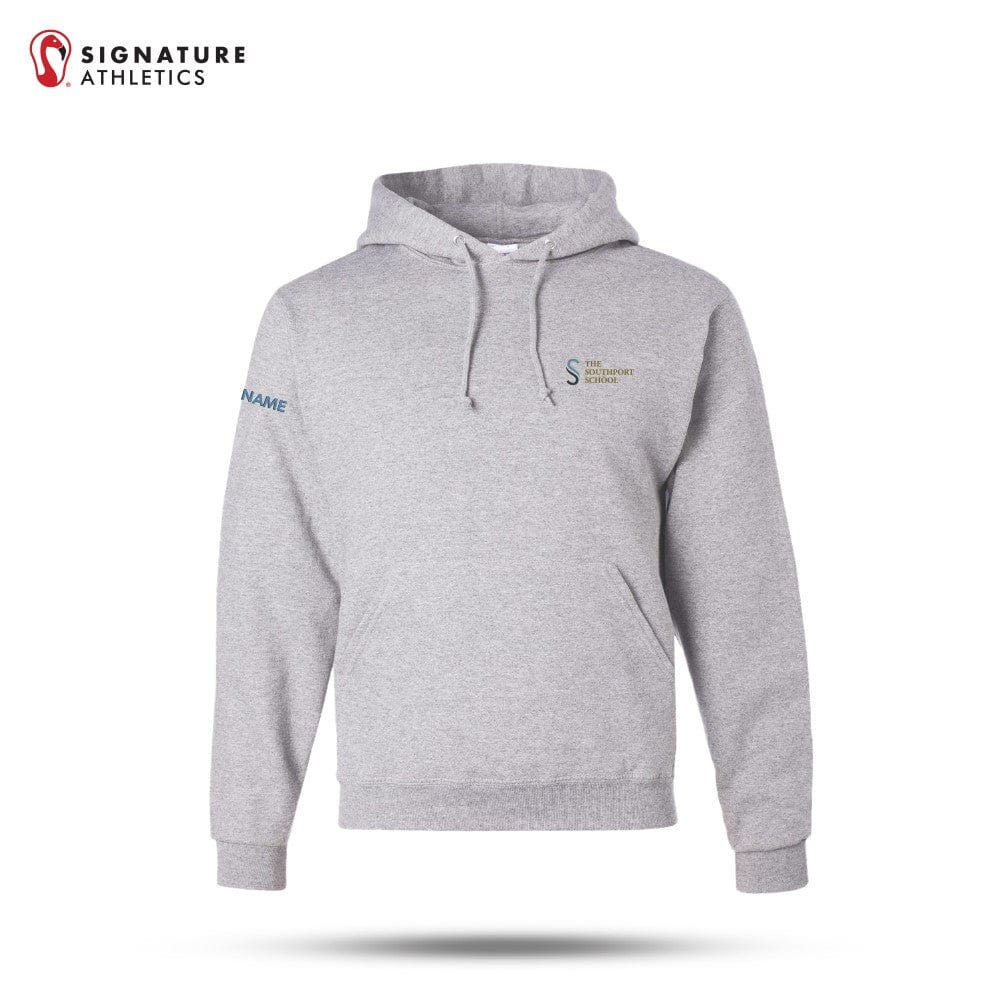 The Southport School Adult Grey Nublend Hooded Sweatshirt: Southport School Signature Lacrosse