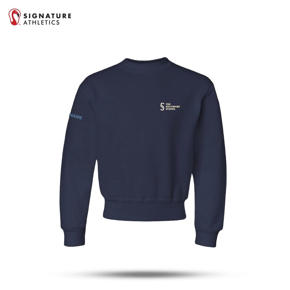 The Southport School Adult Navy Nublend Crewneck Sweatshirt Signature Lacrosse