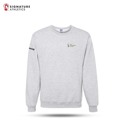 The Southport School Youth Grey Nublend Crewneck Sweatshirt Signature Lacrosse