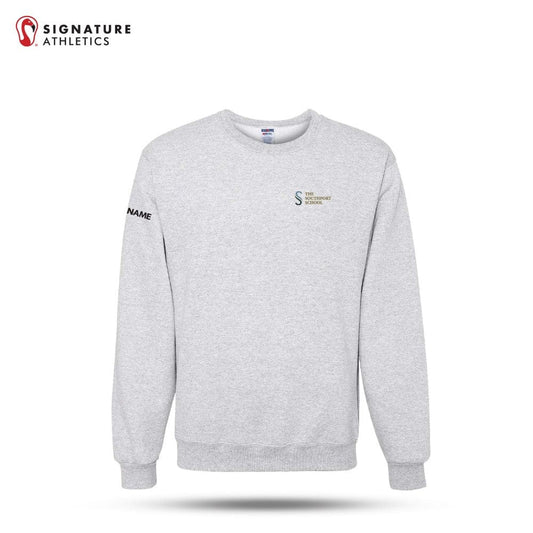 The Southport School Youth Grey Nublend Crewneck Sweatshirt: Southport School Signature Lacrosse