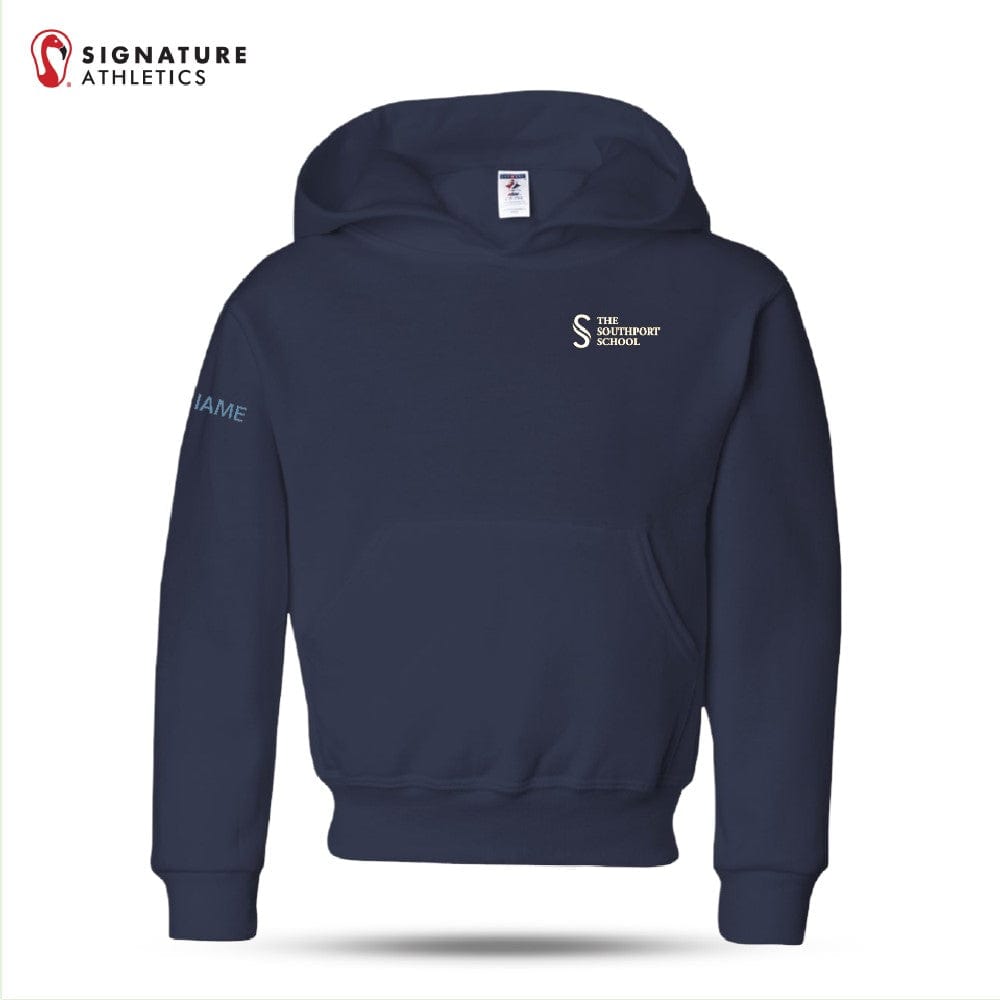 The Southport School Youth Navy Nublend Hooded Sweatshirt: Southport School Signature Lacrosse