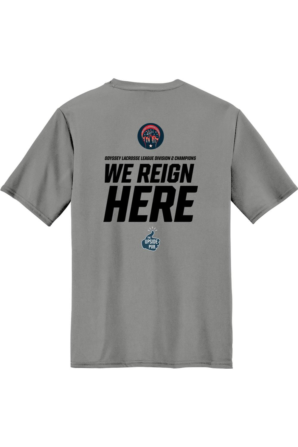 The Upside Pub Raise the Trophy Performance Tee Signature Lacrosse