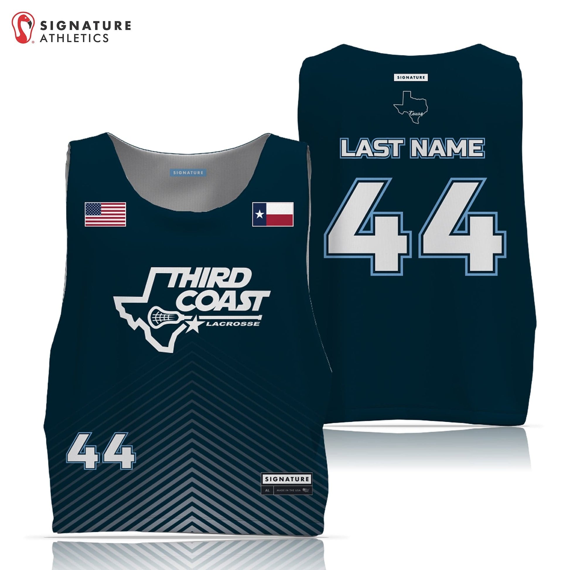 Third Coast Lacrosse Men's Player Reversible Game Pinnie Signature Lacrosse