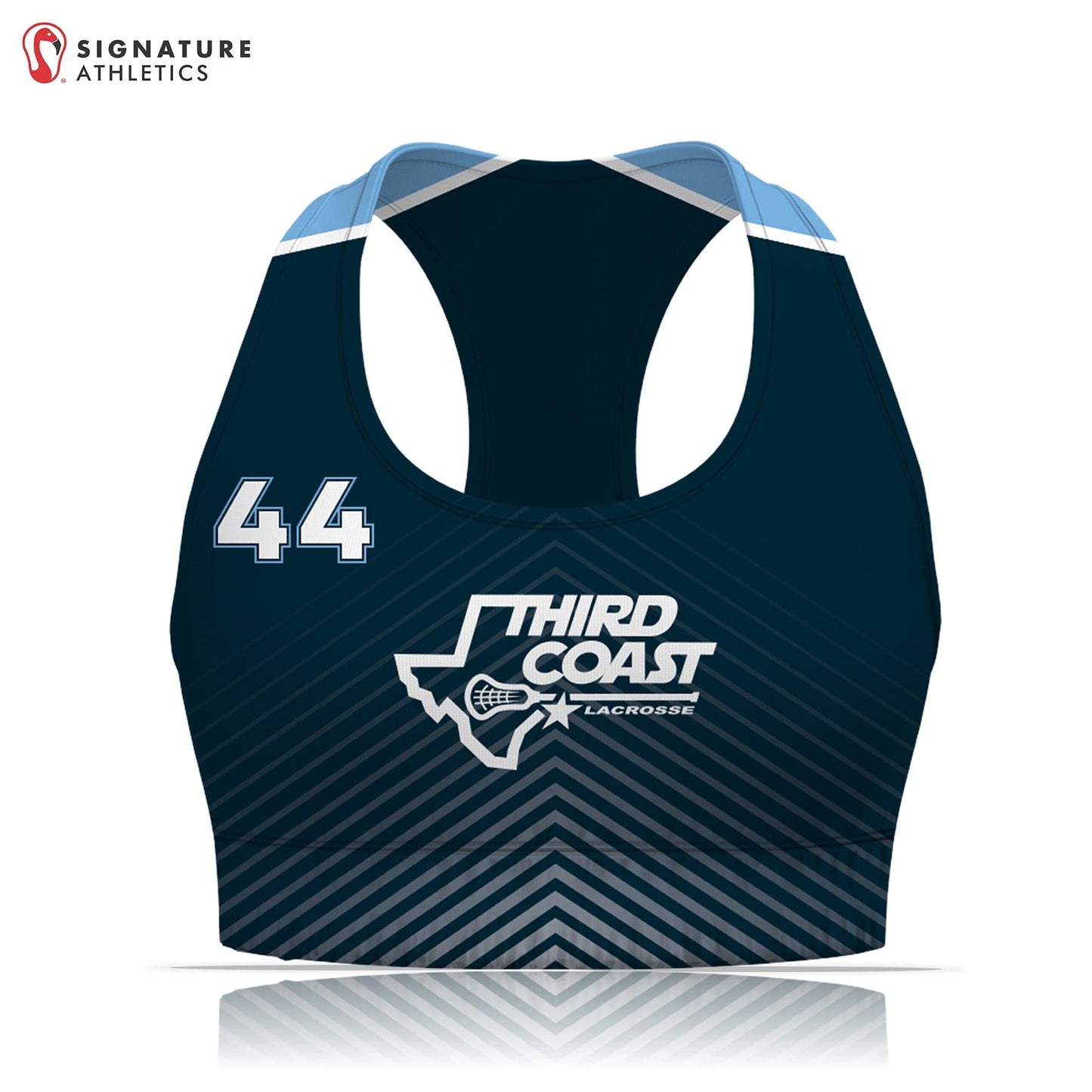 Third Coast Lacrosse Women's Pro Sports Bra: Elementary Signature Lacrosse