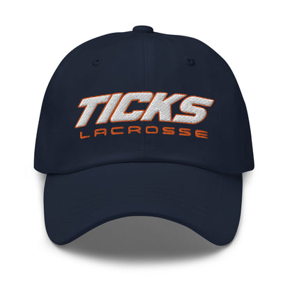 Ticks Lacrosse Embroidered Dad Hat Signature Lacrosse