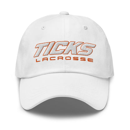 Ticks Lacrosse Embroidered Dad Hat Signature Lacrosse