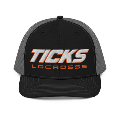 Ticks Lacrosse Embroidered Trucker Hat Signature Lacrosse