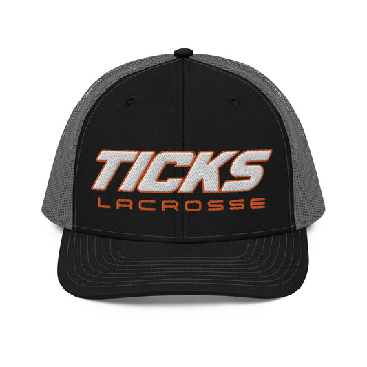 Ticks Lacrosse Embroidered Trucker Hat Signature Lacrosse