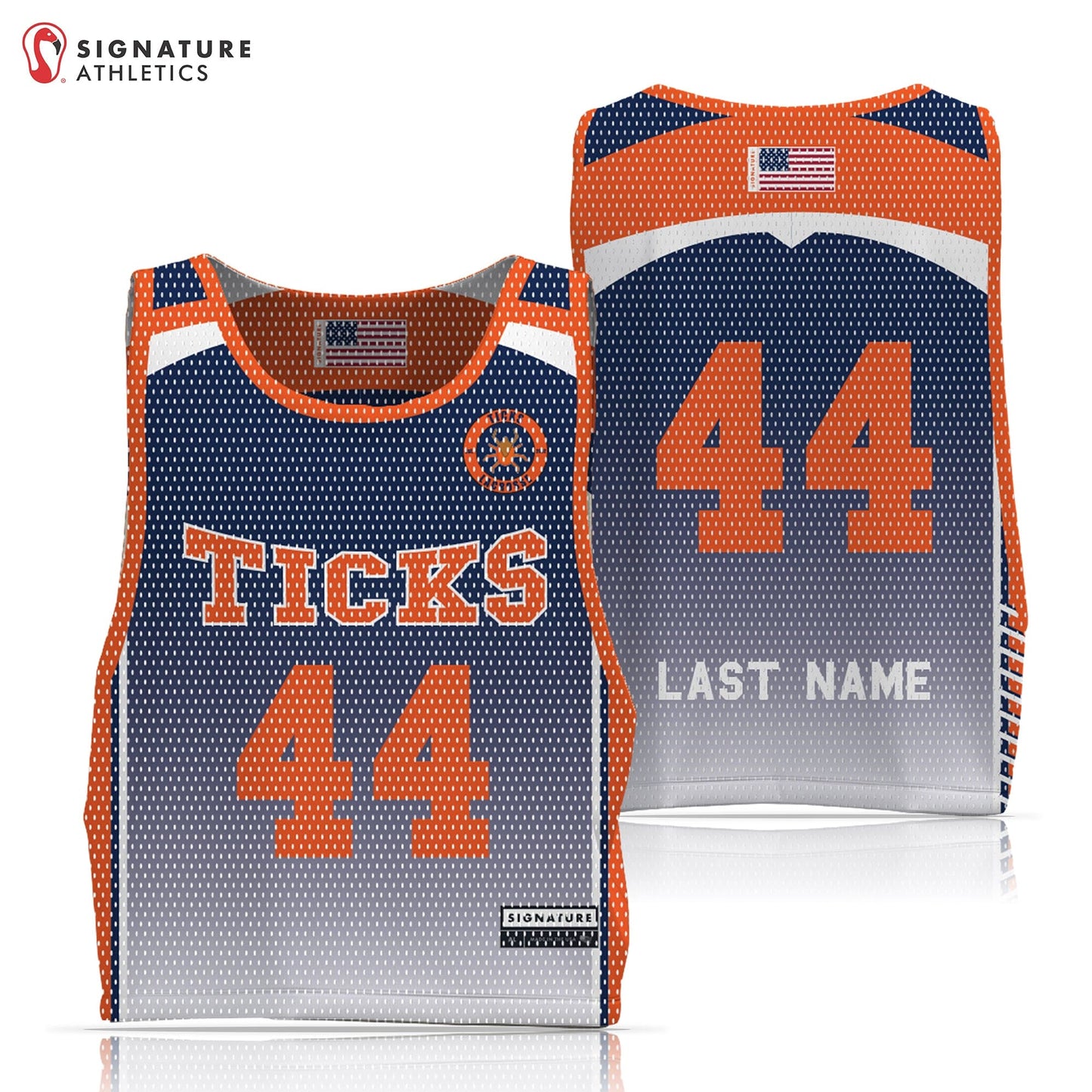 Ticks Lacrosse Men's Basic Reversible Pinnie Signature Lacrosse