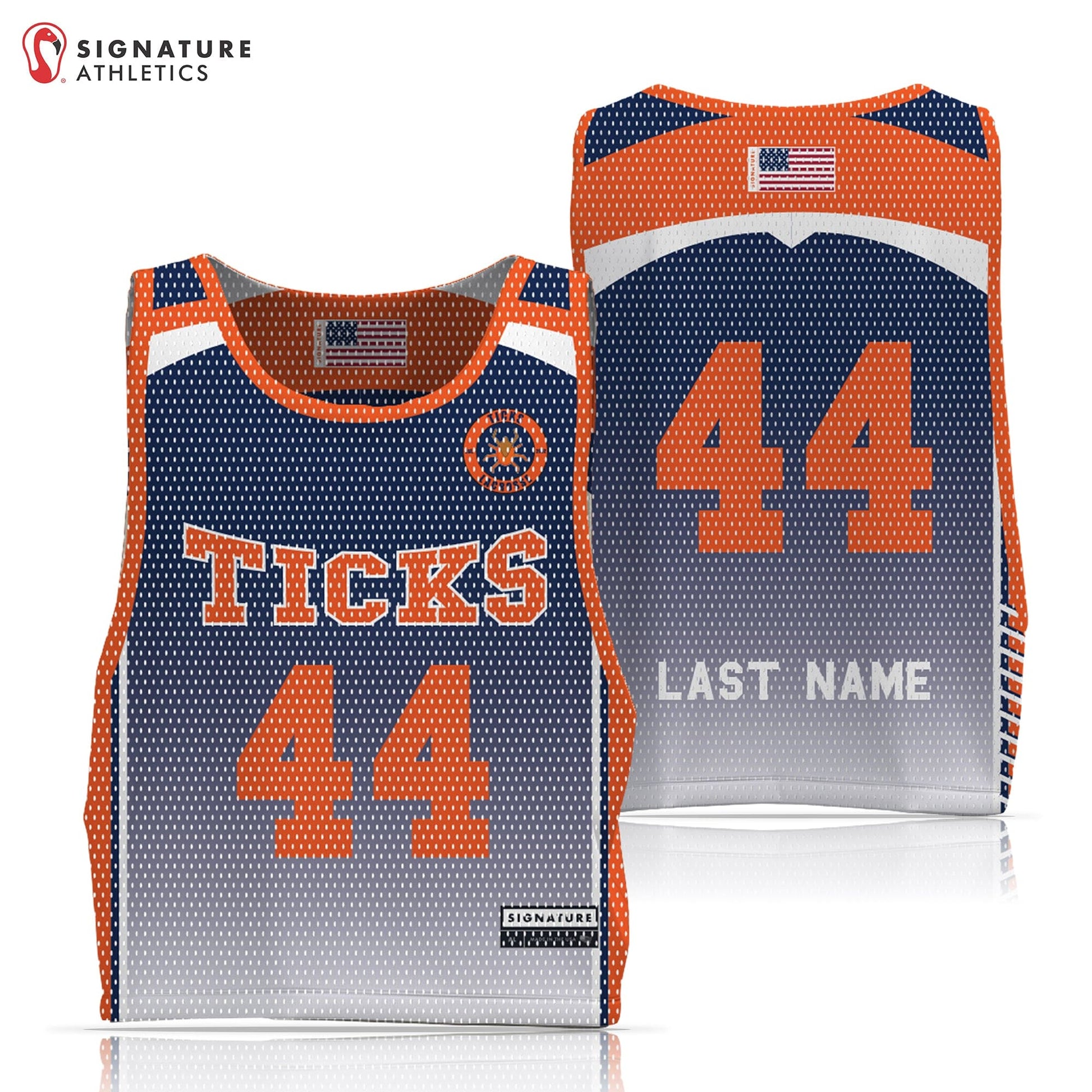 Ticks Lacrosse Men's Basic Reversible Pinnie Signature Lacrosse