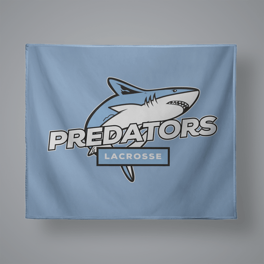 Tidewater Predators Lacrosse Club Small Plush Throw Blanket Signature Lacrosse