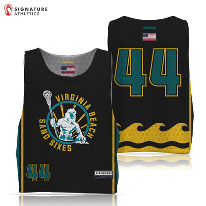 Tidewater Predators Men's Black Basic Reversible Pinnie Signature Lacrosse
