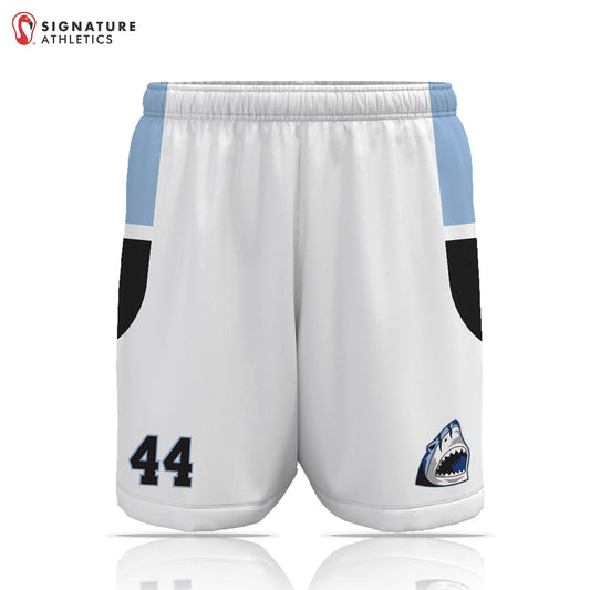 Tidewater Predators Men's White Game Shorts: Predators Signature Lacrosse