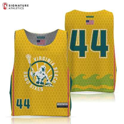 Tidewater Predators Men's Yellow Basic Reversible Pinnie Signature Lacrosse