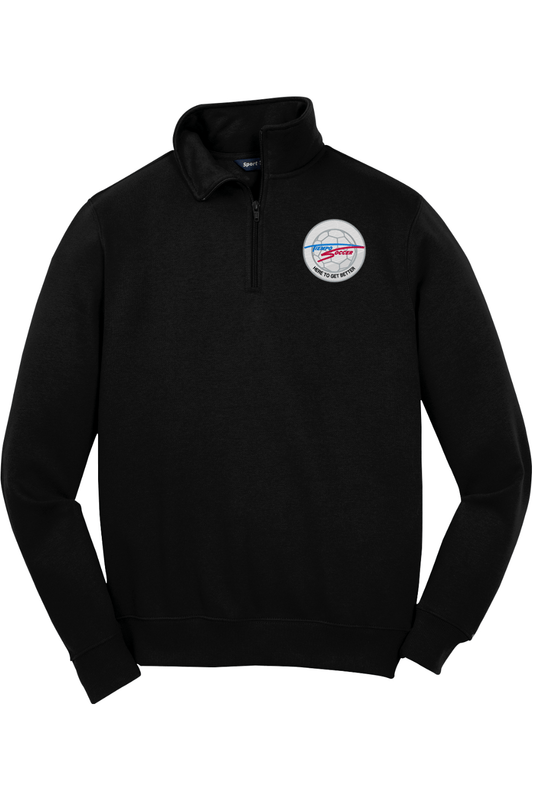 Tiempo Soccer Adult Embroidered Quarter-Zip Pullover Signature Lacrosse