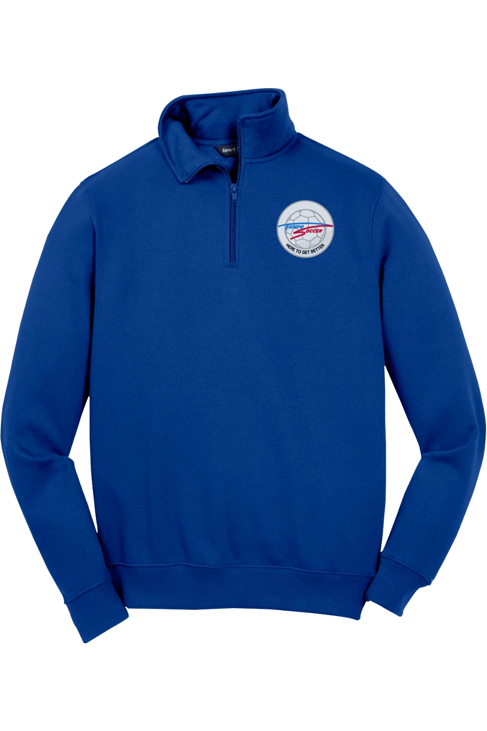 Tiempo Soccer Adult Embroidered Quarter-Zip Pullover Signature Lacrosse