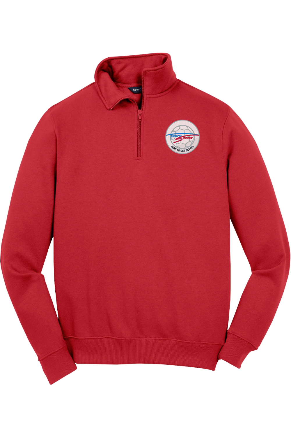 Tiempo Soccer Adult Embroidered Quarter-Zip Pullover Signature Lacrosse