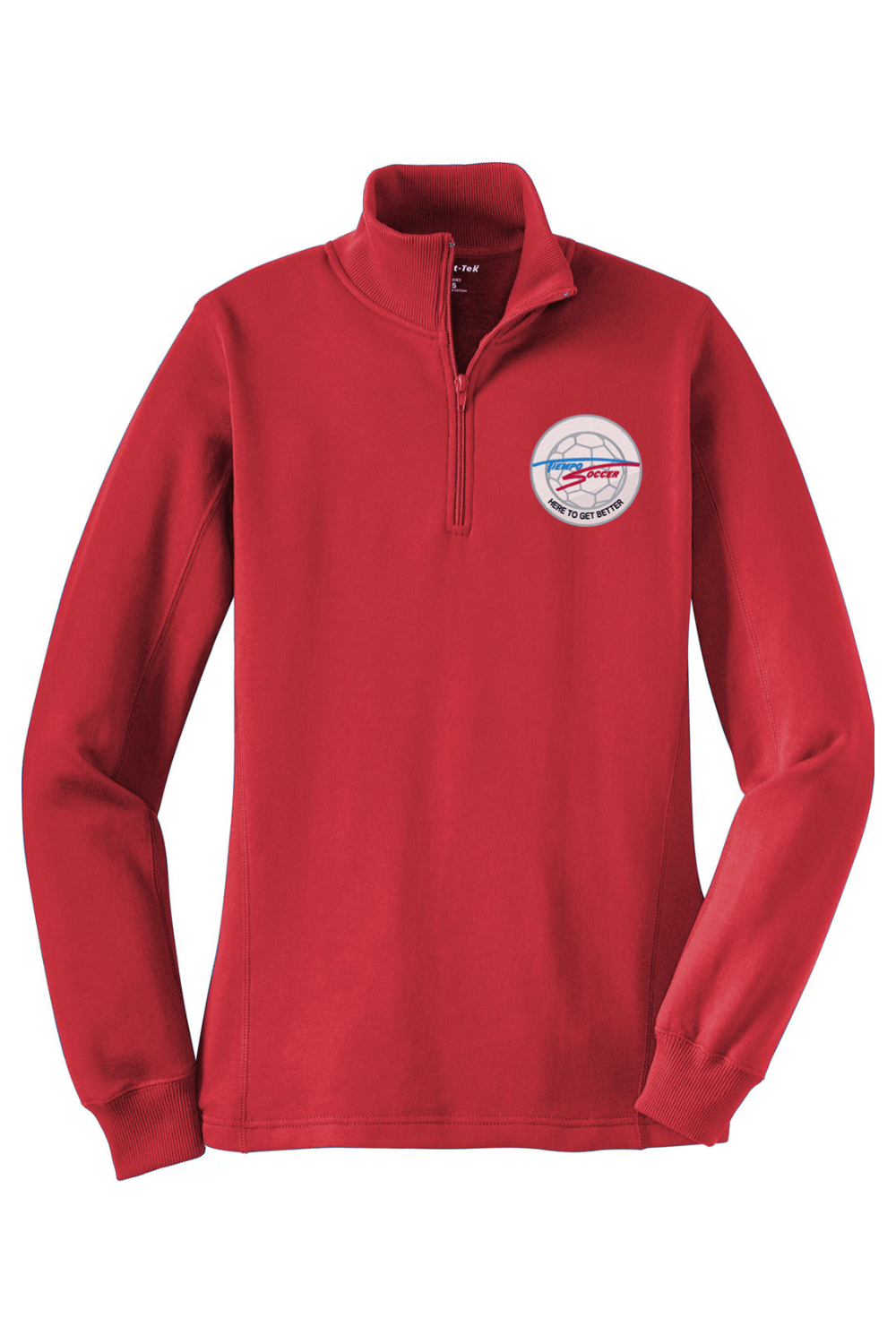 Tiempo Soccer Adult Women's Embroidered Quarter-Zip Pullover Signature Lacrosse