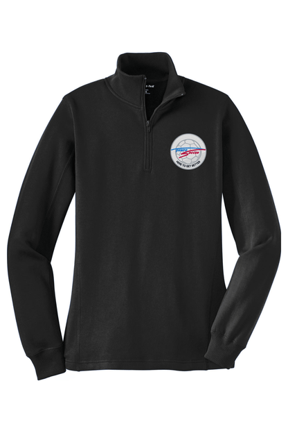 Tiempo Soccer Adult Women's Embroidered Quarter-Zip Pullover Signature Lacrosse