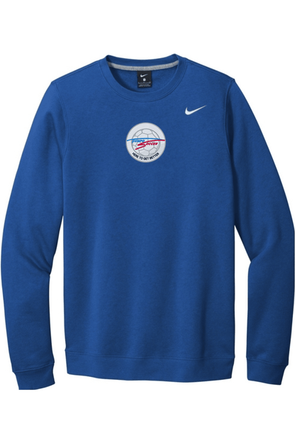 Tiempo Soccer Embroidered Nike Club Fleece Crew Signature Lacrosse