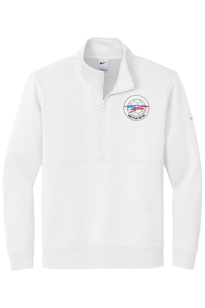 Tiempo Soccer Embroidered Nike Club Fleece Sleeve Swoosh 1/2-Zip Signature Lacrosse