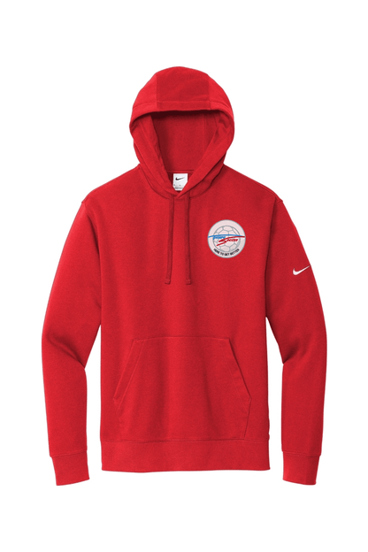 Tiempo Soccer Embroidered Nike Club Fleece Sleeve Swoosh Pullover Hoodie Signature Lacrosse