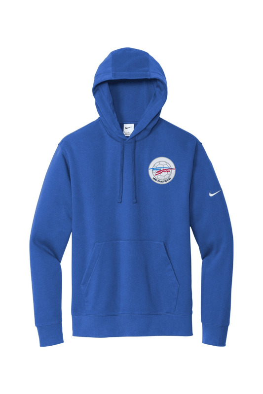 Tiempo Soccer Embroidered Nike Club Fleece Sleeve Swoosh Pullover Hoodie Signature Lacrosse