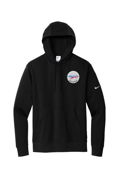 Tiempo Soccer Embroidered Nike Club Fleece Sleeve Swoosh Pullover Hoodie Signature Lacrosse