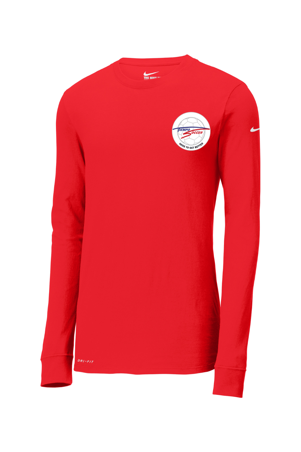 Tiempo Soccer Nike Dri-FIT Cotton/Poly Long Sleeve Tee Signature Lacrosse
