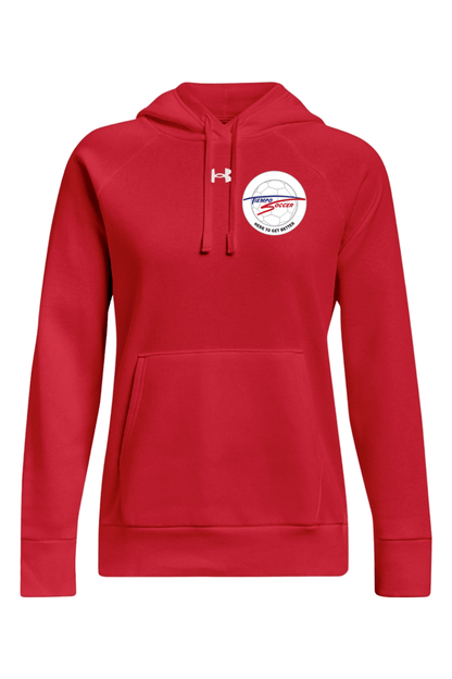 Tiempo Soccer Women's Under Armour Ladies' Rival Fleece Hooded Sweatshirt Signature Lacrosse