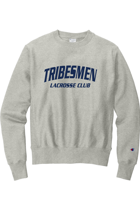 Tribesmen Lacrosse Club Champion  Reverse Weave  Crewneck Sweatshirt Signature Lacrosse