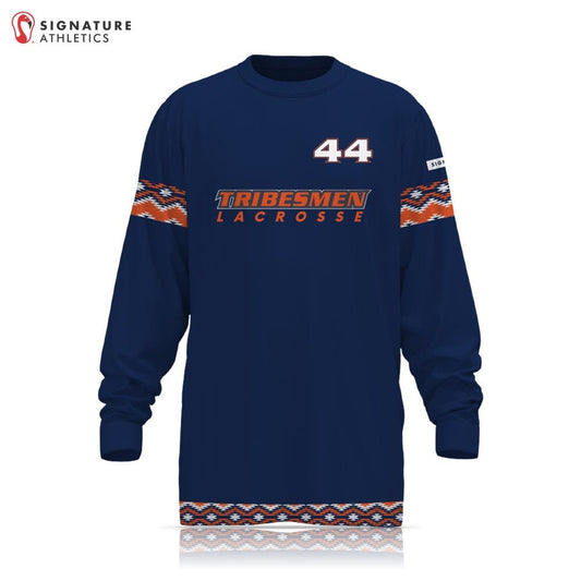 Tribesmen Lacrosse Club  Player Long Sleeve Tech Tee Dark: Tribesmen Lacrosse Club Signature Lacrosse