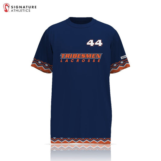 Tribesmen Lacrosse Club  Player Short Sleeve Tech Tee Dark: Tribesmen Lacrosse Club Signature Lacrosse