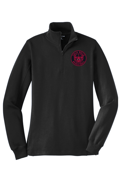 Tulia Bulls Basketball Adult Women's Embroidered Quarter-Zip Pullover Signature Lacrosse