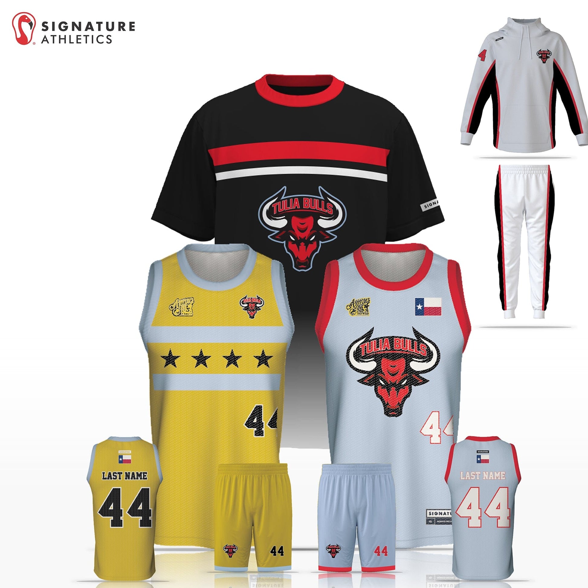 Tulia Bulls Men's 7 Piece Player Package: Tulia Bulls Signature Lacrosse