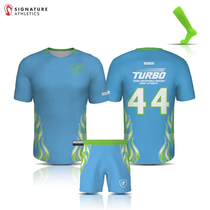 Turbo 3 Piece Player Package V4 Blue Flames Signature Lacrosse