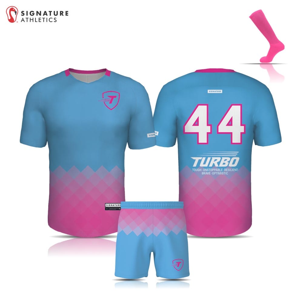 Turbo Men's 3 Piece Player Package V6 Pink Blue: Florida Sports League Signature Lacrosse