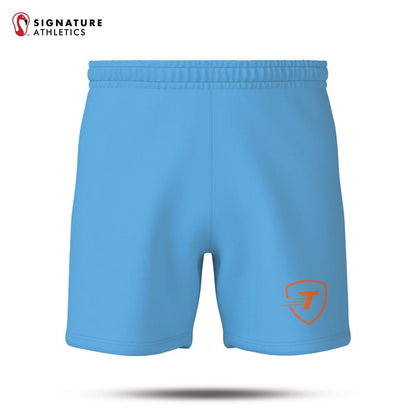 Turbo Men's Basic Shorts Blue Orange Stripes Signature Lacrosse