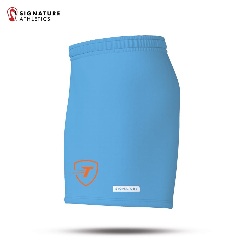 Turbo Men's Basic Shorts Blue Orange Stripes Signature Lacrosse