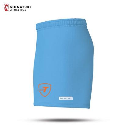 Turbo Men's Basic Shorts Blue Orange Stripes Signature Lacrosse