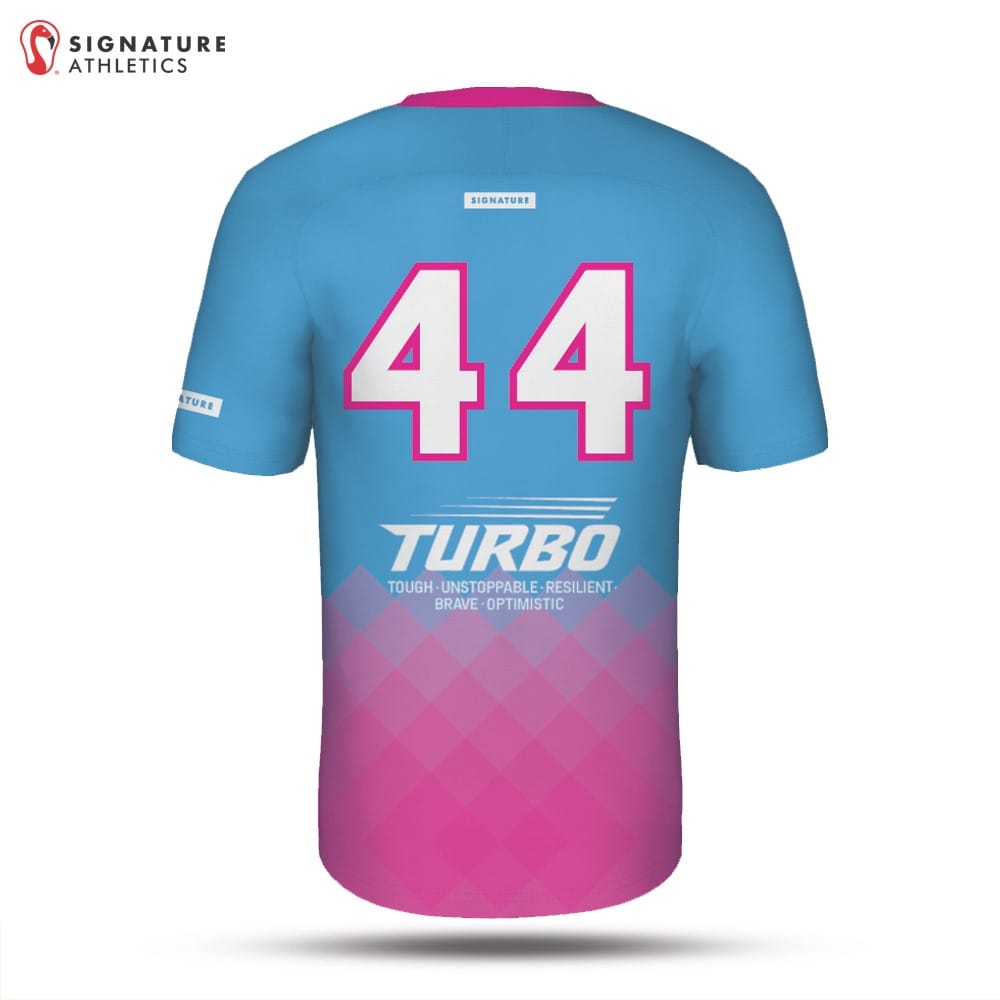 Turbo Men's Player Soccer Jersey Pink Blue Signature Lacrosse