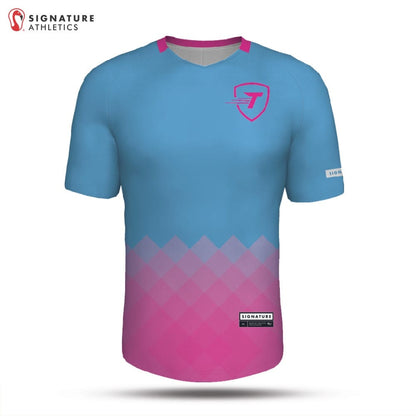 Turbo Men's Player Soccer Jersey Pink Blue Signature Lacrosse