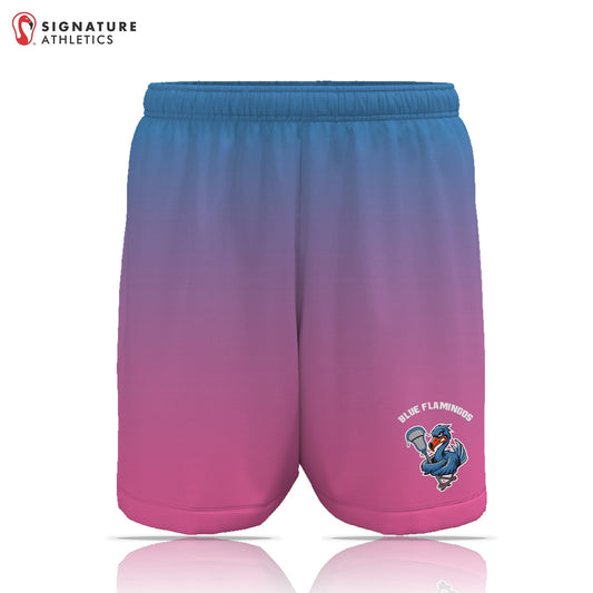 Unbroken Blue Flamingos Men's Game Shorts: Blue Flamingos Signature Lacrosse