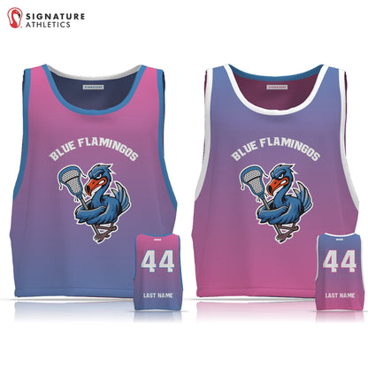 Unbroken Blue Flamingos Men's Reversible Game Pinnie Signature Lacrosse