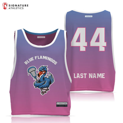 Unbroken Blue Flamingos Men's Reversible Game Pinnie Signature Lacrosse