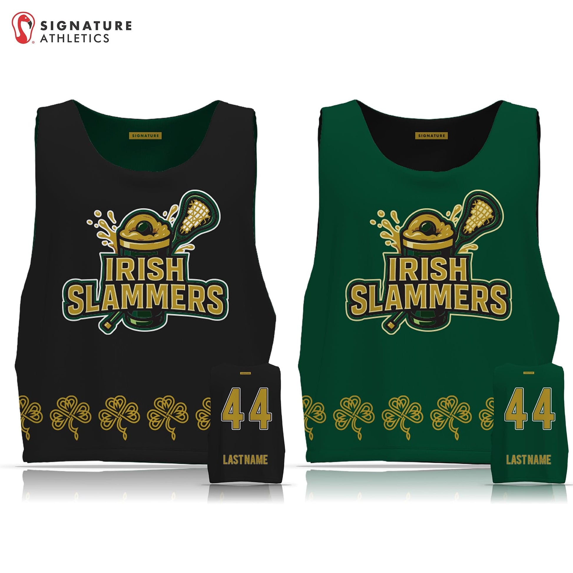 Unbroken Irish Slammers Men's Reversible Game Pinnie Signature Lacrosse