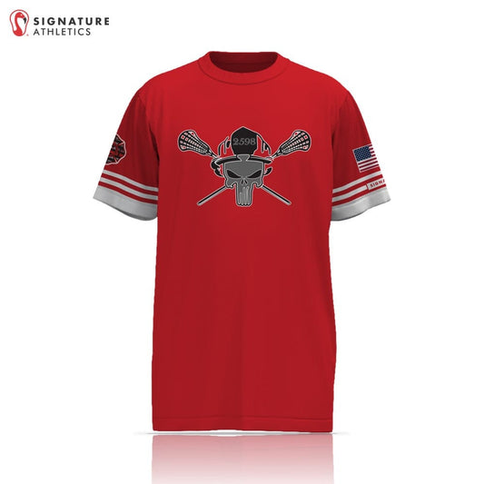 Unbroken Lacrosse Men's Short Sleeve Tech Tee: FIRE Signature Lacrosse